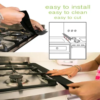 

1pc Oil-Proof Kitchen Silicone Stove Counter Gap Cover Flexible Silicone Heat Resistant Stove Counter Gap Covers Seal Drop Ship