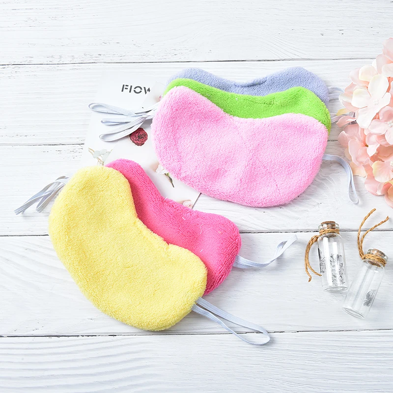 1Pcs Sleep Rest Cotton Blindfold Shield Patch Comfort Sleeping Aid Eye Mask Eye Cover Eyeshade Random Color
