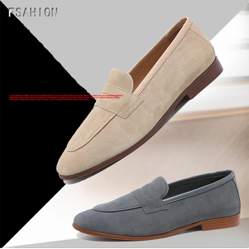 Merkmak New Autumn Men Shoes Fashion Geniue Leather Male Casual Shoes Breathable Wear-resistant Men Flat Loafers Party Shoe