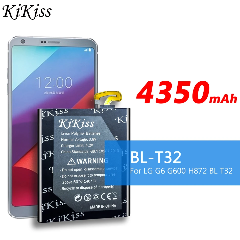 4350mAh аккумулятор большой мощности BL-T32 для LG G6 G600L G600S G600K G600V H871 H872 H873 LS993 US997 VS988 BL T32