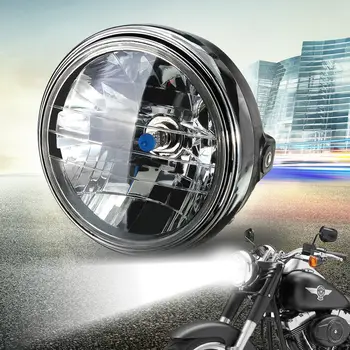 

17.5cm Headlight 7" Bulb 7 inch Motorcycle Round H4 Halo Replacement 12V