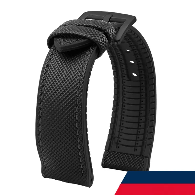 Carbon Fiber Silicone Watchband Wristband Accessories - Premium Rubber Strap in Multiple Sizes