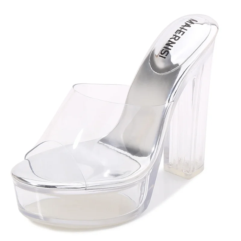 Women Pumps Sexy High Heels Women Shoes Transparent Platform Sandals Ladies Shoes Summer Slipper Sandals WSH4094 women slippers women high heels platform high heels sandals platform sandals