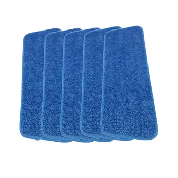

Quality 5 Pack Microfiber Mop Replacement Heads ,Flat Mop Replacement Cloth,for Wet Dry Mops ,Blue