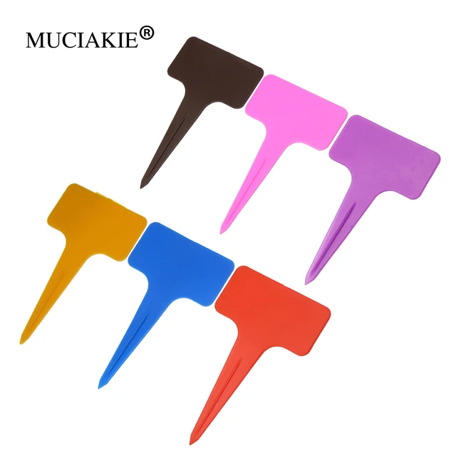 Muciakie 50Db Kertészeti Növény T Alak Vízálló Vastag Címkék Újrahasznosítható Műanyag Virág Bonsai Zöldség Óvoda Jelölők Szerszám - Image 5