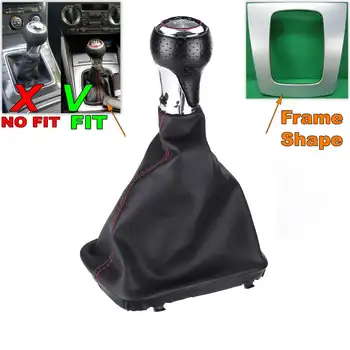 

New 5 Speed Car Inner Gear Shift Knob Shifter with Boot Cover Leather Shifter For AUDI A3 A4 Q5 S3 S4 A6 C5 A8 D2 A4 B7 A4 B6