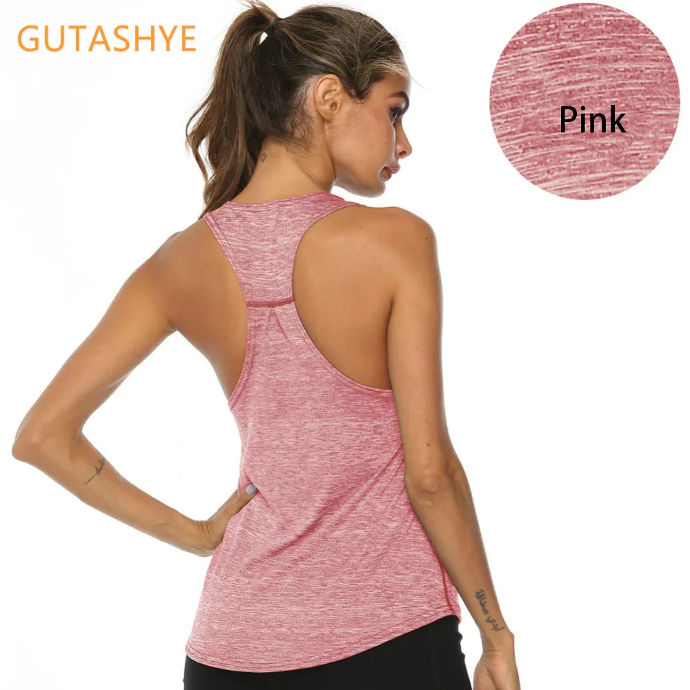 

Женская майка для занятий йогой GUTA 4XL, топы без рукавов, рубашки для фитнеса и йоги, быстросохнущая Спортивная майка для бега и занятий спортом, футболка для тренировок