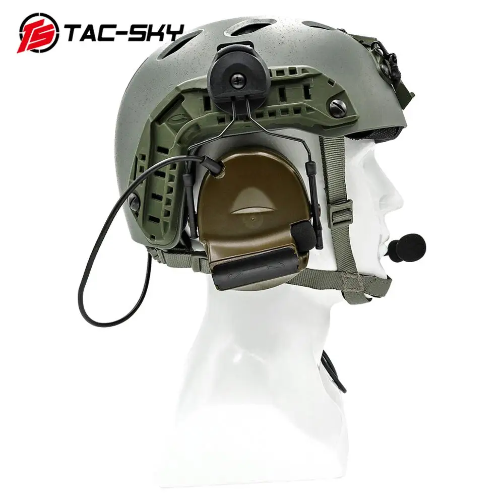 TAC-SKY COMTAC II шлем кронштейн силиконовые наушники PELTOR шумоподавление звукосниматель тактическая гарнитура и рация PTT U94PTT
