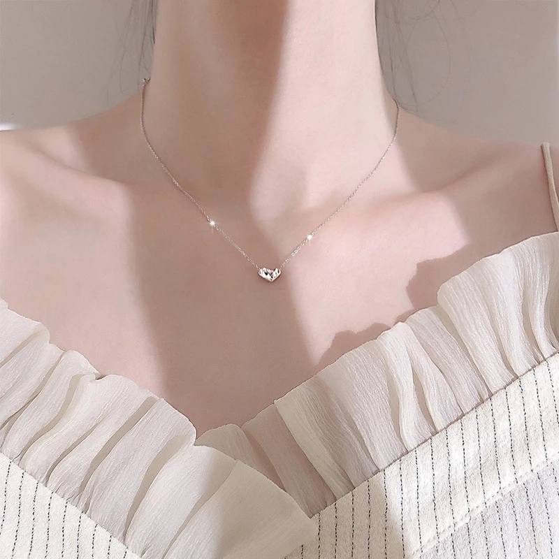 Ожерелье Louleur из серебра 925 пробы, элегантное ожерелье 44 см, цепочка в форме сердца для женщин, модное ювелирное изделие