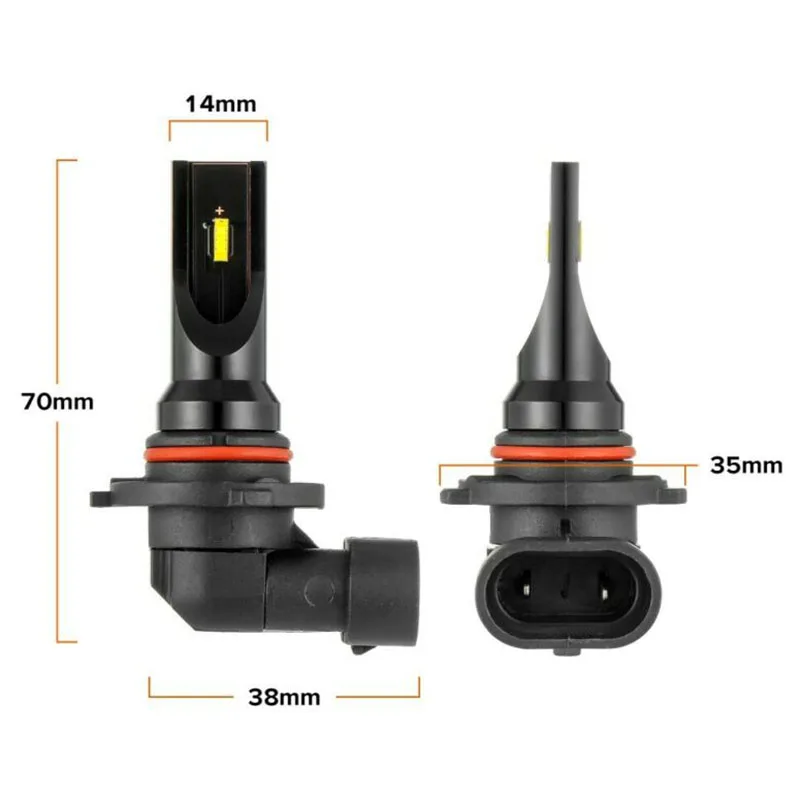 1 пара 9005 HB3 9006 HB4 12V 24V Автомобильный светодиодный Лампа для противотуманной фары Conversion Kit 1200LM 6000 К ксенон белый автомобиль светодиодный светильник