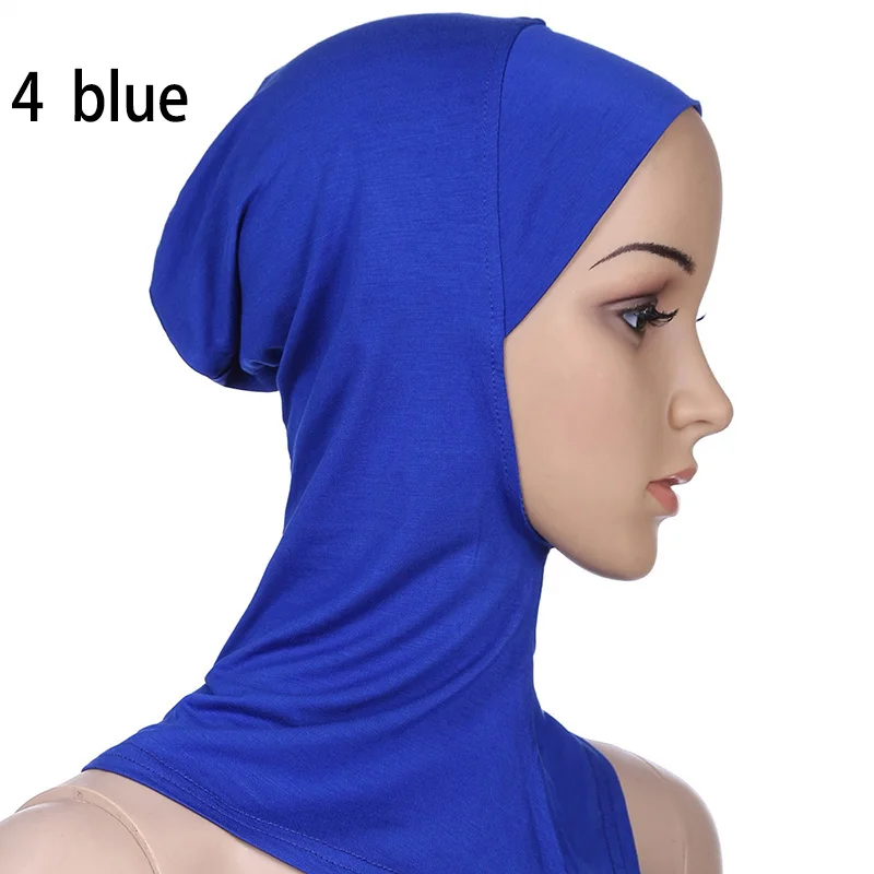4 Full Cover Inner Hijab Wraped Cap Muslim Hijab Scarf Soft Muslim Islamic Underscarf Women Bubble Neck Head Bonnet Turban - Цвет: 4