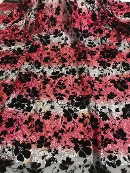 

Nigerian African tulle mesh lace fabric with sequins JIANXI.C-119517 Hot sell French net lace for sexy dress
