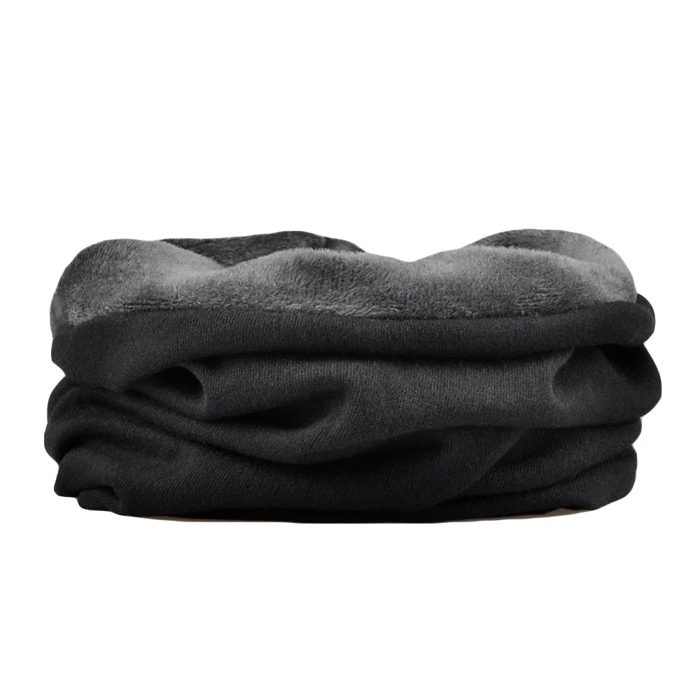 Dark Gray Black Мужская Женская зимняя теплая шапка двойного назначения, теплый шарф для шеи, ветронепроницаемая шапка, шапка HATRX0069 - Цвет: Dark Gray Black