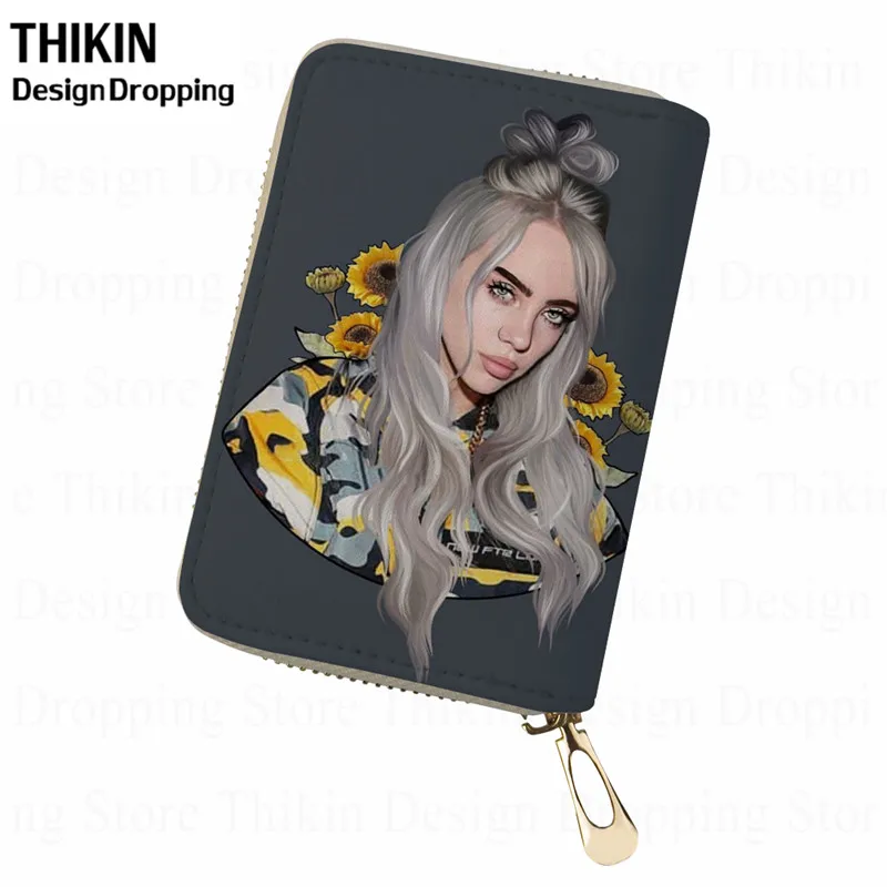 Тикин Горячая рэп певец Billie Eilish женский из искусственной кожи держатель для карт паук королева Водонепроницаемый Путешествия Паспорт Walet с молнией