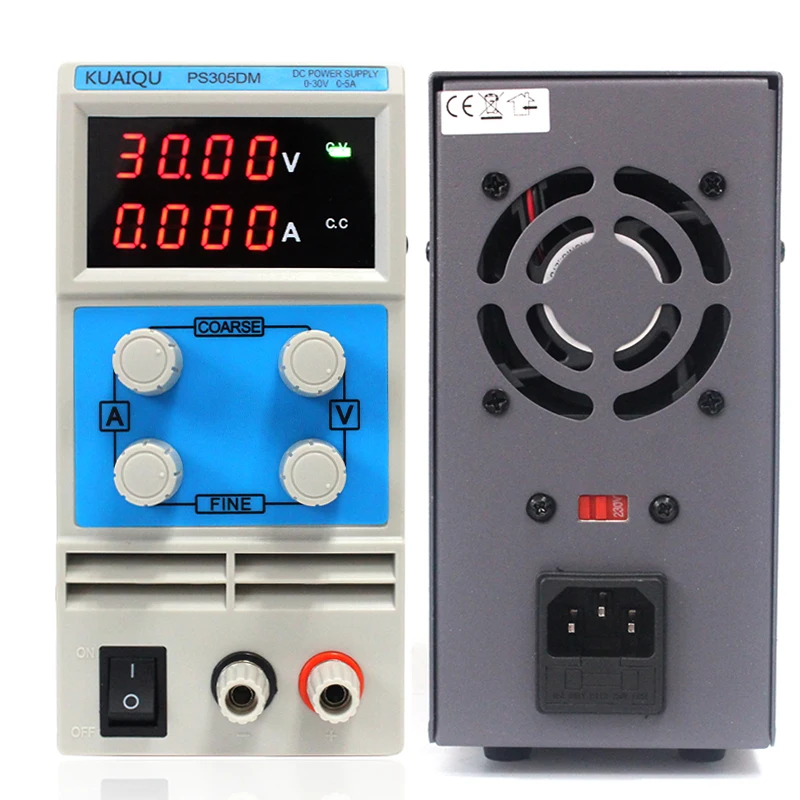 

KUAIQU PS305DMmini DC Power Supply Four display Switching Power Supply Digital Variable Adjustable 0-30V 0-5A Small volume