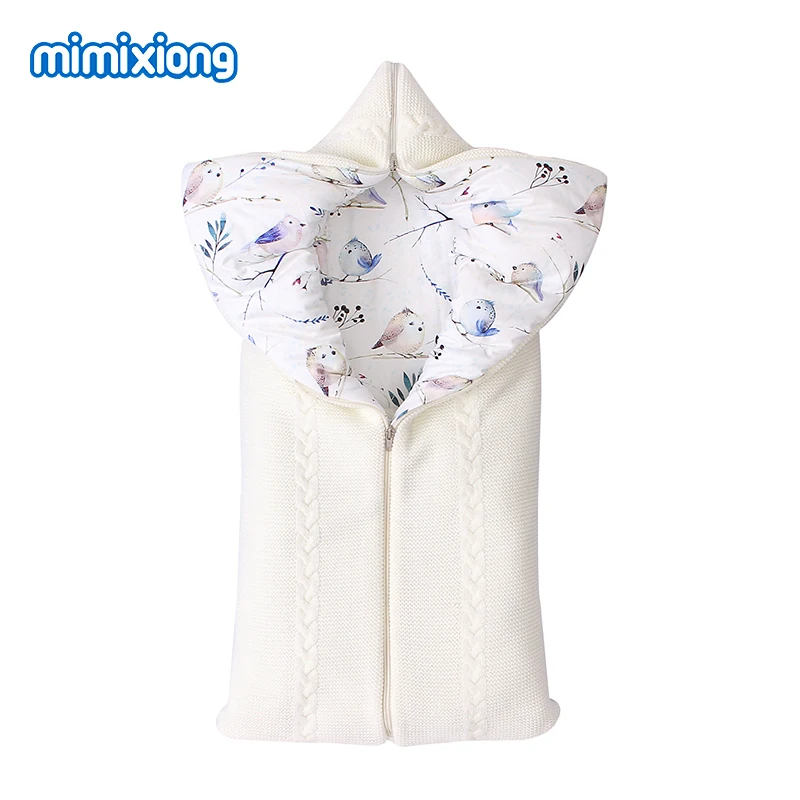 Baby Sleeping Bags Stroller Super Soft Newborn Boys Girls Swaddle Wrap Envelopes 0-6M Infant Kids Sleep Sacks Fall Winter Zip Up