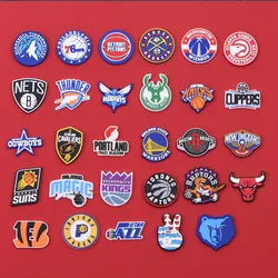 1pcs PVC Basketball Series Croc Charms  Shoe Decorations Accessories Suitable For Men Women And Kids For Gifts