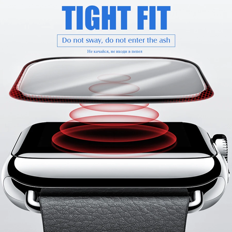 2 шт закаленное стекло 20D изогнутое полное покрытие для Apple Watch 1 2 3 4 Защита экрана для iwatch 38 40 42 44 мм защитная пленка 3D
