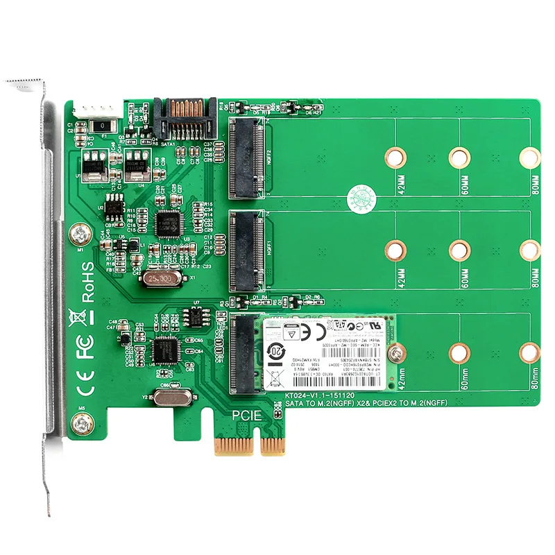 3 Порты и разъёмы M.2 SSD (NGFF) адаптера Sup s 1X PCIe для B ключ Raid адаптер карты Sata