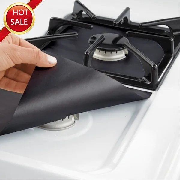 

2pcs/4pcs Reusable Non-stick Foil Range Stovetop Burner Protector Liner Cover For Cleaning Kitchen Tools Protection