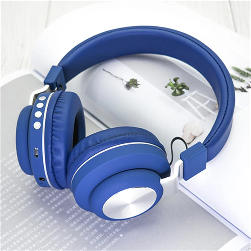 Синий UBeamer M8 Беспроводные наушники Bluetooth складная гарнитура с микрофоном стерео наушники Поддержка TF карта аудио кабель игры для спорта - Цвет: Синий