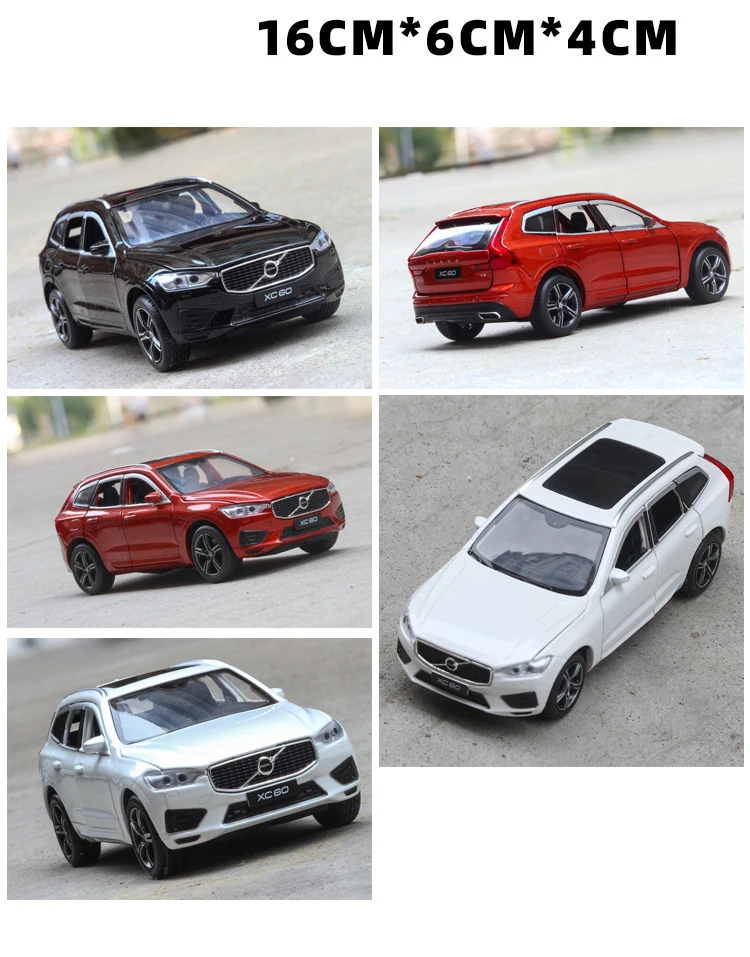 Горячая масштаб 1:32 колеса Литой Автомобиль suv металлическая модель с светильник и звуком volvoes xc60 вытяните назад автомобиль игрушки коллекция для подарков