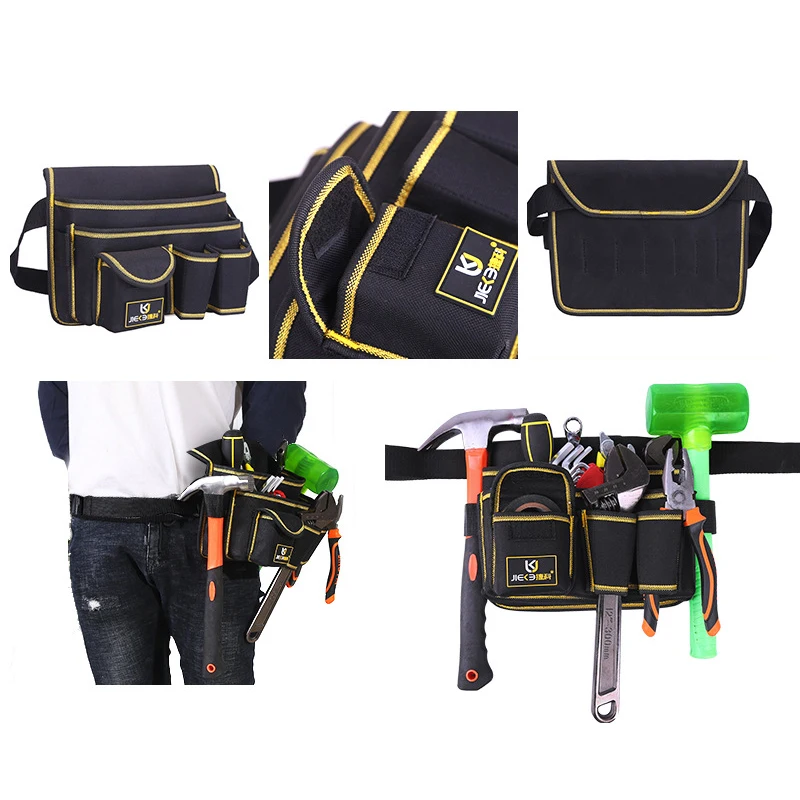 Tool Bags Portable Hardware Bag Zipper Repair Kits Organizer Power Tools Bag Electricians Organizer Waist Pack beehive tool bags