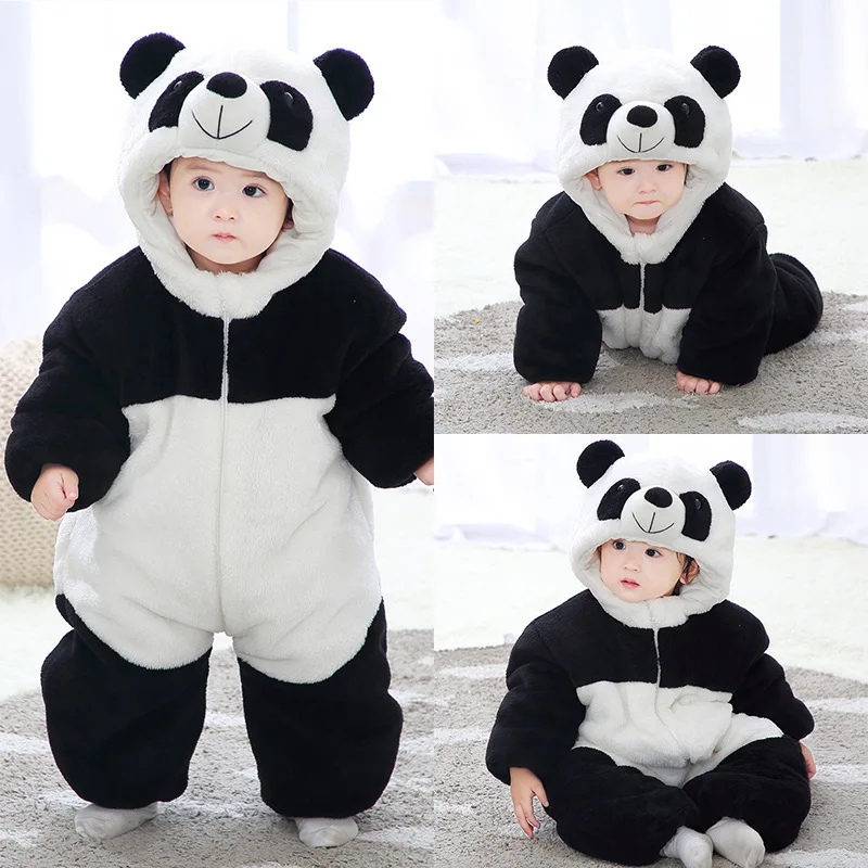 

Baby Onesie Winter BABY'S Romper Baby Panda Clothes Winter CHILDREN'S Suit Men And Women Children X6150