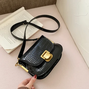 

Stone pattern saddle bag 2020 new women bag fashion wild shoulder bag messenger bag lady bag mobile phone bag wallet sac a main