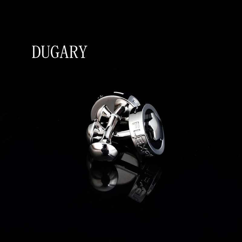 DUGARY-gemelos de Camisa de lujo para hombre, de marca, con botones, redondos de alta calidad, para boda, joyería