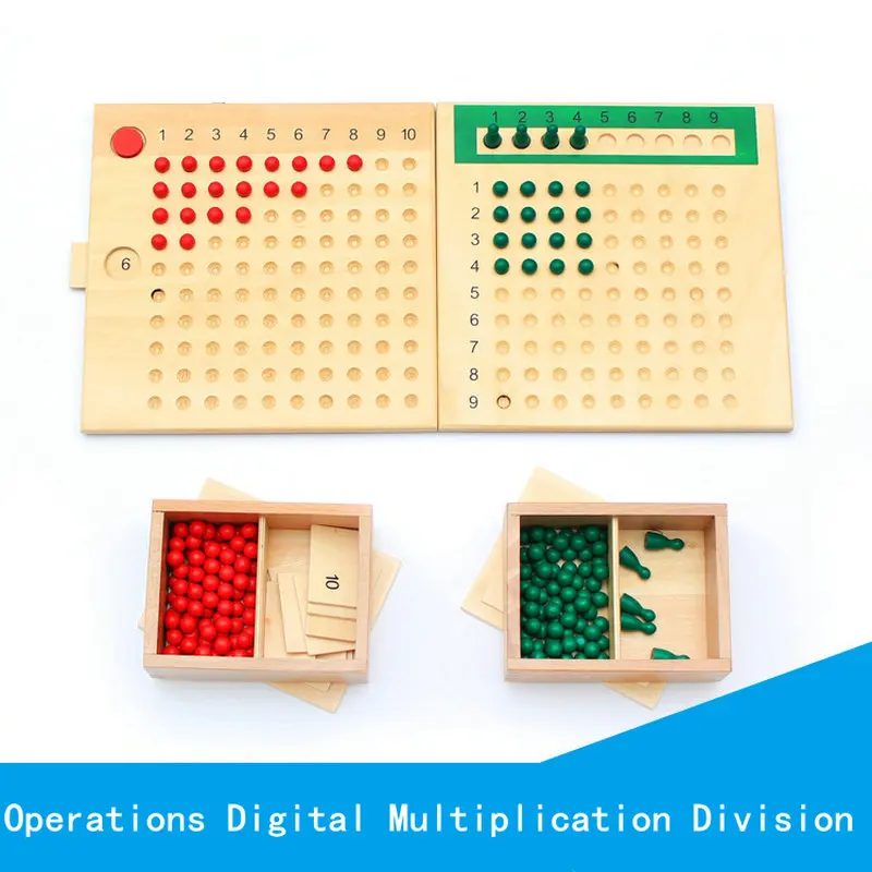 Детские Деревянные Монтессори обучения размножение доска разделения детей Профессиональный помощь ребенка обучения математические операции