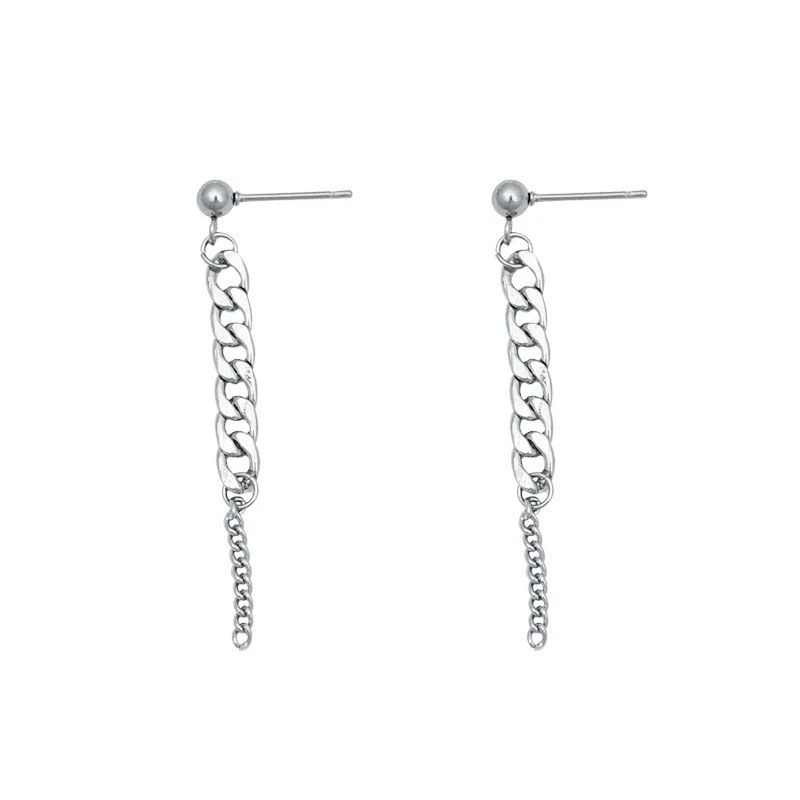 

Alloy Metal Earrings Women Thick Chain Earrings Long Drop Earrings Female Punk Style Jewelry Aretes