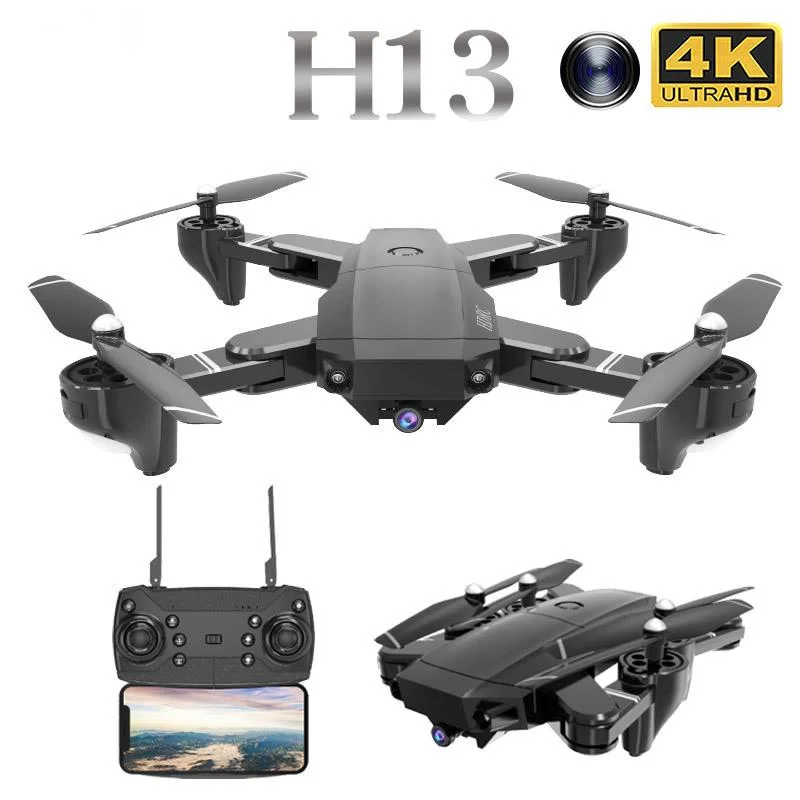 Дрон H13 4K HD с двойной камерой Профессиональный lGPS Wi-Fi FPV для аэрофотосъемки