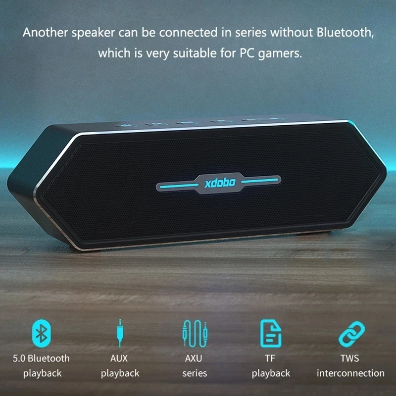 Водонепроницаемая игровая Bluetooth-Колонка Xdobo 50 Вт беспроводной сабвуфер динамик с