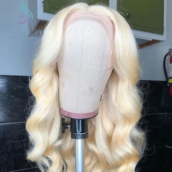 

613 Blonde Body Wave Full Lace Wigs Brazilian Remy Hair Bleached Knots 150% Density Glueless Human Hair Full Wigs With Baby Hair