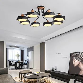 

Modern LED Chandelier Home Decor Living Room Solid Wood Chandelier Lustre Lighting Light Fixtures Dining Room Pendant Lamp Light