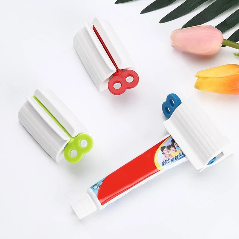 Rolling Tube Toothpaste Squeezer Toothpaste Facial Cleanser Seat Holder Dispenser AC889