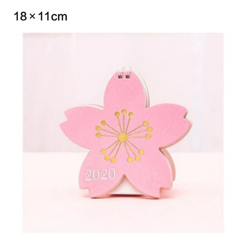 Creative New Cute Unicorn Cat Laser Mini Desktop Calendar Cherry Blossom Calendar Daily Schedule Planner.07~.12