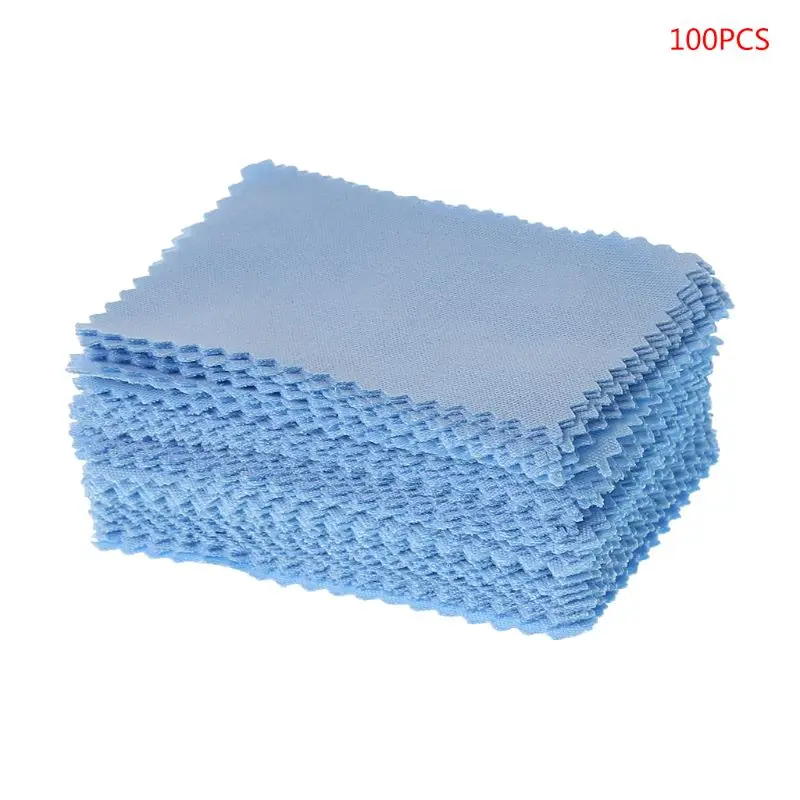 100PCS Lingette de nettoyage pour lunettes en microfibre nettoyant pour  lunettes en microfibre bijoux lingette en