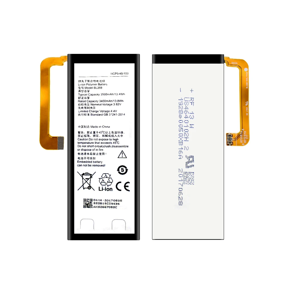 Аккумулятор BL268 для lenovo Zuk Z2 Z2131 мобильная телефонная батарея 3400/3500 мАч реальная емкость+ Инструменты