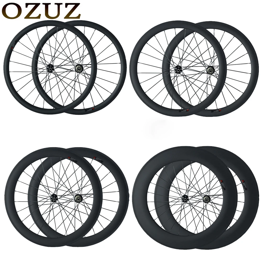 

OZUZ Carbon Wheels D791/D792 Hub 23mm Width Carbon Disc Road Wheels Road Bike Wheelset 24mm 38mm 50mm 88mm Carbon Disc Wheelset