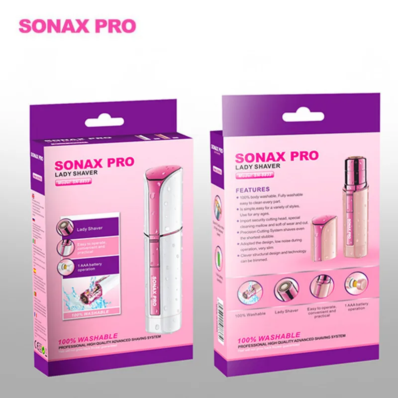 SONAX PRO Портативный электрический эпилятор для удаления волос женская помада Эпилятор Бритва для лица безболезненный депилятор для тела бритвенный станок 15