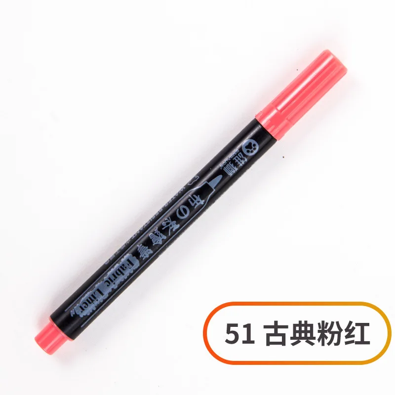 20 Colors Permanent Art Marker for Fabric T-shirt Liner Textile Ink Cloth Paint Color DIY Doodling Washing does not fade