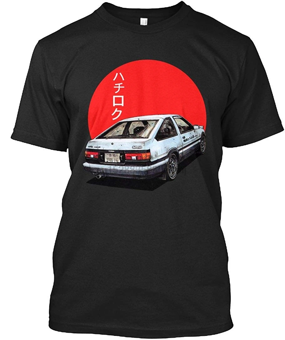 Футболка-Ae86 Initial D Trueno Japan Movie-Мужская 2019 Новое поступление Летняя мода короткий