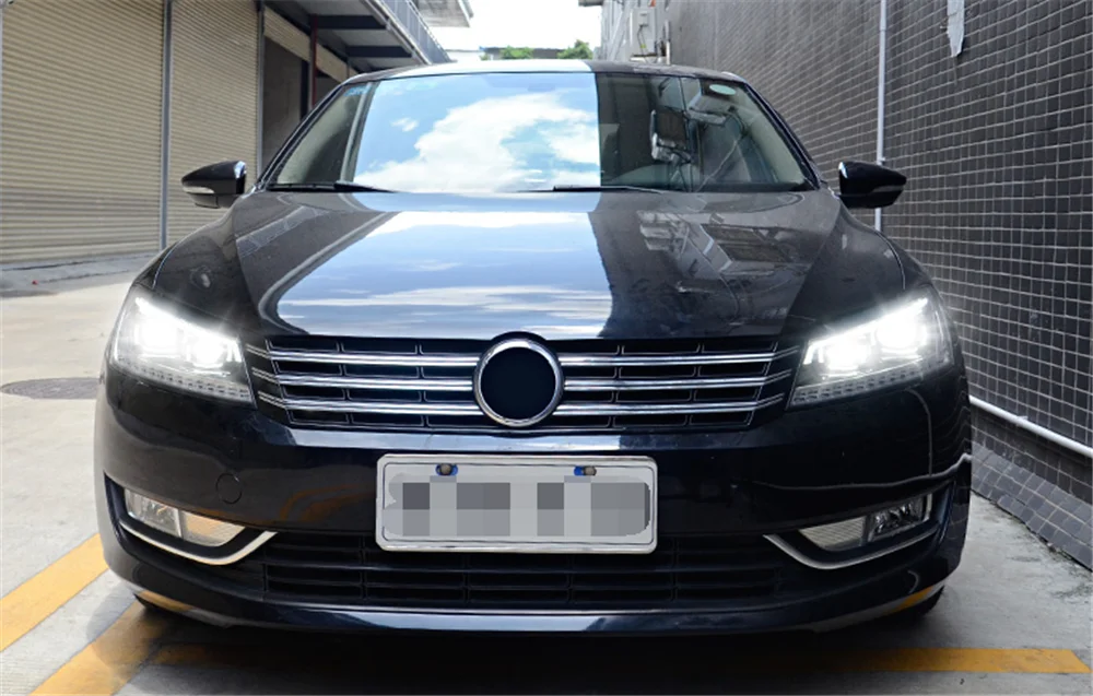 Пара для VW Passat светодиодный фары 2011- Passat HID фары биксеноновые фары противотуманные дневные ходовые огни динамический поворот