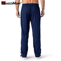 MAGCOMSEN Joggers Men Tracksuit Pants Summer Mesh Breathable Quick Dry Loose-Fit Sweatpants Gym Fitness Training Sports Trousers