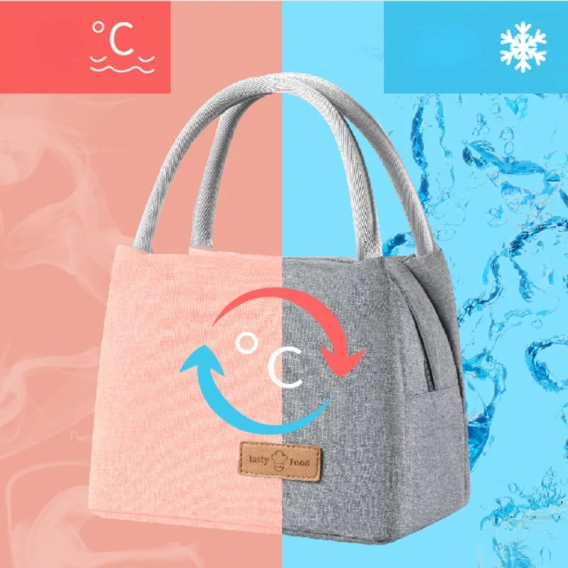 Borsa termica per il pranzo, borsa termica portatile isolata, contenitore per alimenti freddi, scuola, picnic, per uomini, donne, bambini, viaggio, lunchbox_voghion.com