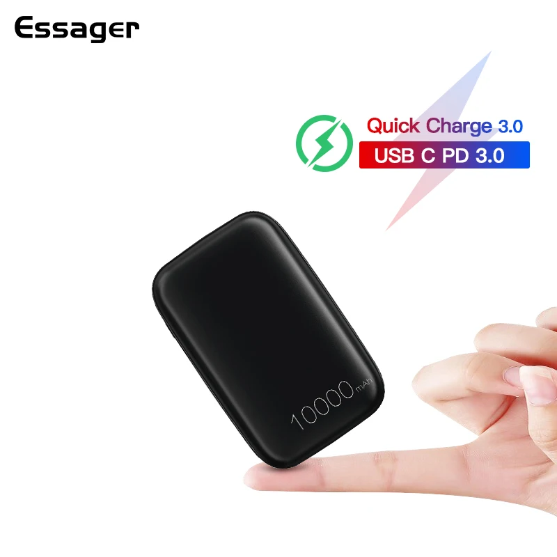 Портативное мини зарядное устройство Essager быстрая зарядка 3 0 Для Xiaomi mi 9 Samsung Huawei