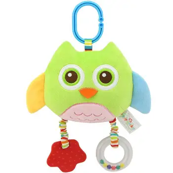 

Baby bed pendant 0-3 years old baby animal lathe hanging plush toy with dental glue mirror puzzle early education doll