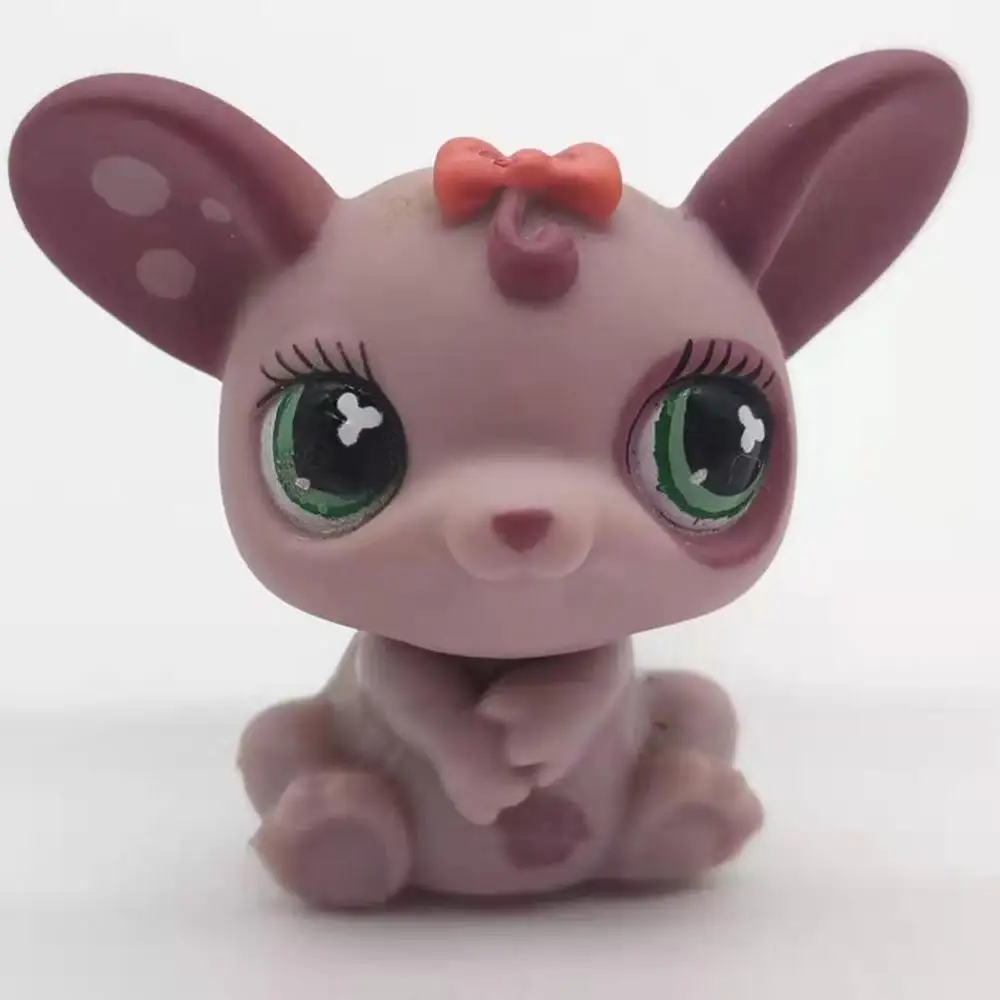 3 см маленькие животные модели игрушки Pet Shop мини кошка щенок старый Lps игрушки слон фигурки Детские игрушки Детский подарок - Цвет: Черный